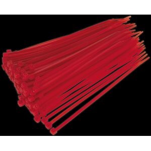 Sealey CT20048P100R Cable Tie 200 x 4.8mm Red Pack of 100 Sealey CT20048P100R Cable Tie 200 x 4.8mm Red Pack of 100