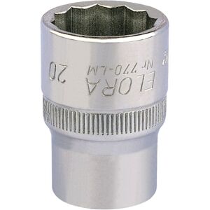Elora Bi-Hexagon Socket, 1/2"" Sq. Dr., 20mm Elora Bi-Hexagon Socket, 1/2"" Sq. Dr., 20mm