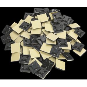 Sealey Self-Adhesive Cable Tie Mount 25 x 25mm Black Pack of 100 Sealey Self-Adhesive Cable Tie Mount 25 x 25mm Black Pack of 100