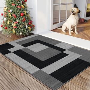 Yorkshire Bedding (80 x 150 cm (2 ft 6 in x 5 ft), Milo Black Grey) Extra Large Area Rugs Printed Yorkshire Bedding (80 x 150 cm (2 ft 6 in x 5 ft), Milo Black Grey) Extra Large Area Rugs Printed