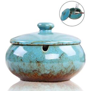 Unbranded Ceramic Ashtray With Lid, Windproof Unbranded Ceramic Ashtray With Lid, Windproof