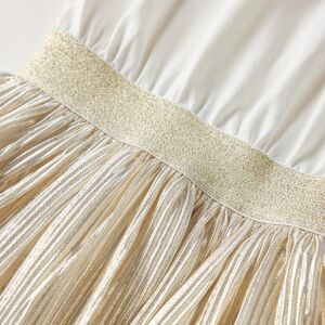 VidaXL (140) Kids' Dress with Short Sleeves School Children's Casual Girls Dresses Ecru VidaXL (140) Kids' Dress with Short Sleeves School Children's Casual Girls Dresses Ecru