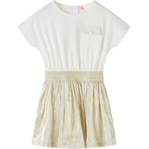 VidaXL (92) Kids' Dress with Short Sleeves School Children's Casual Girls Dresses Ecru VidaXL (92) Kids' Dress with Short Sleeves School Children's Casual Girls Dresses Ecru