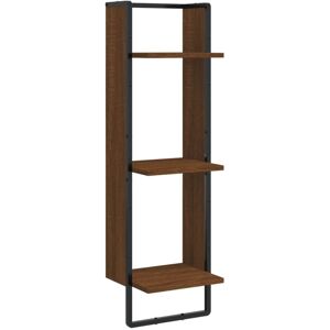 (brown oak, 30 x 25 x 100 cm) vidaXL Wall Shelf with Bar Floating Shelf Wall Mou (brown oak, 30 x 25 x 100 cm) vidaXL Wall Shelf with Bar Floating Shelf Wall Mou