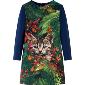 VidaXL (navy, 128) Kids' Dress with Long Sleeves Toddler Children School Girl's Dress C VidaXL (navy, 128) Kids' Dress with Long Sleeves Toddler Children School Girl's Dress C