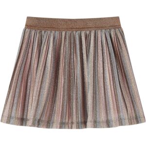 VidaXL (140) Kids' Pleated Skirt with Glitters Girls' Shrot Skater Skirt Brown and Pink VidaXL (140) Kids' Pleated Skirt with Glitters Girls' Shrot Skater Skirt Brown and Pink