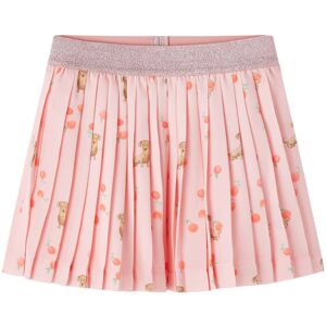VidaXL (140) Kids' Pleated Skirt Girls' Skater Skirt Puppy and Fruit Print Light Orange VidaXL (140) Kids' Pleated Skirt Girls' Skater Skirt Puppy and Fruit Print Light Orange