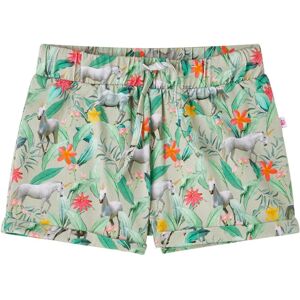 VidaXL (128) Kids' Shorts with Drawstring Toddler Pants Unicorn and Plant Print Light K VidaXL (128) Kids' Shorts with Drawstring Toddler Pants Unicorn and Plant Print Light K