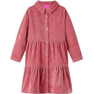 VidaXL (116) Kids' Dress with Long Sleeves School Short Girls' Dress Corduroy Old Pink VidaXL (116) Kids' Dress with Long Sleeves School Short Girls' Dress Corduroy Old Pink