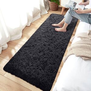 Yorkshire Bedding (80 x 300 cm (2 ft 6 in x 10 ft), Black) Shaggy Runner Rugs Non Slip Kitchen Hal Yorkshire Bedding (80 x 300 cm (2 ft 6 in x 10 ft), Black) Shaggy Runner Rugs Non Slip Kitchen Hal