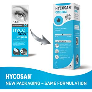 Hycosan Original Preservative-Free Lubricating Dry Eye Drops 7.5ml - Pack of 4 Hycosan Original Preservative-Free Lubricating Dry Eye Drops 7.5ml - Pack of 4
