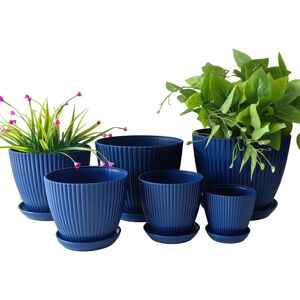 Tianfu 7.5/6.5/5.5/4.9/4.2/3.5 inches Plant Planters 6 Pack, Thick Sturdy Plastic Pots Tianfu 7.5/6.5/5.5/4.9/4.2/3.5 inches Plant Planters 6 Pack, Thick Sturdy Plastic Pots