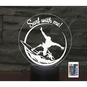 Unbranded Shen 3d Surfing Remote Control 16 Color Night Lights Illusion Acrylic Led Table Unbranded Shen 3d Surfing Remote Control 16 Color Night Lights Illusion Acrylic Led Table