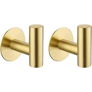 YUET 2 Pcs Bathroom Towel Hook Adhesive,Stick on Metal Coat Hooks Robe Hook SUS 304 S YUET 2 Pcs Bathroom Towel Hook Adhesive,Stick on Metal Coat Hooks Robe Hook SUS 304 S