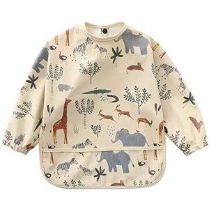 Jmbabe Baby Bibs with long sleeves, Waterproof Toddler Weaning Bibs, painting apron for Jmbabe Baby Bibs with long sleeves, Waterproof Toddler Weaning Bibs, painting apron for