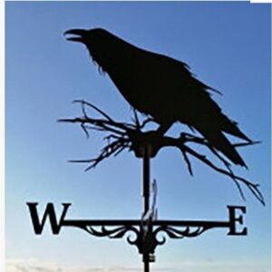 SKESRJTOP (Crow) Metal Weathervane,Witch Iron Weather Vane,Sea Rover Wind Direction Indica SKESRJTOP (Crow) Metal Weathervane,Witch Iron Weather Vane,Sea Rover Wind Direction Indica