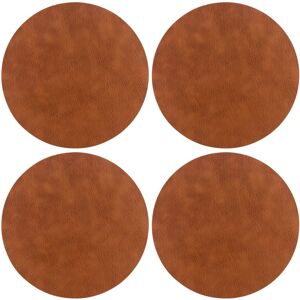 URBN Living (4) 15" Brown Round Faux Leather Dining Table Placemats Party Decor Settings URBN Living (4) 15" Brown Round Faux Leather Dining Table Placemats Party Decor Settings
