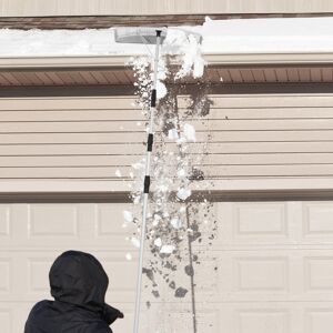 Costway Aluminium Snow Roof Rake 200cm to 630cm Telescoping Snow Removal Tool w/ Blade Costway Aluminium Snow Roof Rake 200cm to 630cm Telescoping Snow Removal Tool w/ Blade