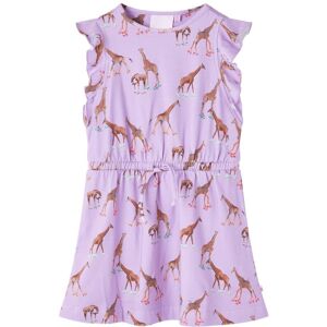 VidaXL (92) Kids' Dress with Ruffle Sleeves and Drawstring Girl's Dress Giraffe Print L VidaXL (92) Kids' Dress with Ruffle Sleeves and Drawstring Girl's Dress Giraffe Print L