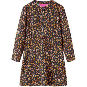VidaXL (140) Kids' Dress with Long Sleeves Toddler Casual Children Girl's Dresses Navy VidaXL (140) Kids' Dress with Long Sleeves Toddler Casual Children Girl's Dresses Navy