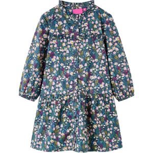 VidaXL (116) Kids' Dress with Long Sleeves School Toddler Casual Girls' Dress Dark Blue VidaXL (116) Kids' Dress with Long Sleeves School Toddler Casual Girls' Dress Dark Blue