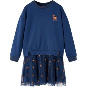 VidaXL (116) Kids' Dress with Long Sleeves Toddler Casual Children Girl's Dresses Navy VidaXL (116) Kids' Dress with Long Sleeves Toddler Casual Children Girl's Dresses Navy