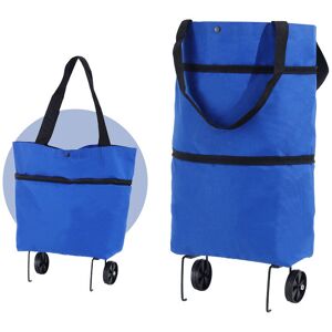 Unbranded (Blue) Folding Supermarket Shopping Bag Trolley Grocery Cart On Wheels Reusable Unbranded (Blue) Folding Supermarket Shopping Bag Trolley Grocery Cart On Wheels Reusable
