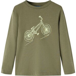 VidaXL (104) Kids' T-shirt with Long Sleeves Children's T Shirt Tops Tee Bike Print Kha VidaXL (104) Kids' T-shirt with Long Sleeves Children's T Shirt Tops Tee Bike Print Kha