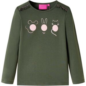 VidaXL (khaki, 116) Kids' T-shirt with Long Sleeves Children's T Shirt Tops Tee Animals VidaXL (khaki, 116) Kids' T-shirt with Long Sleeves Children's T Shirt Tops Tee Animals