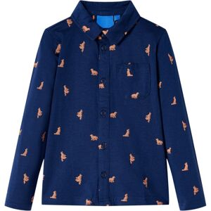 VidaXL (116) Kids' Shirt Long Sleeves Toddler Children's Shirt Kids' Top Dog Print Navy VidaXL (116) Kids' Shirt Long Sleeves Toddler Children's Shirt Kids' Top Dog Print Navy