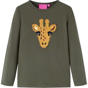 VidaXL (khaki, 140) Kids' T-shirt with Long Sleeves Children's T Shirt Kids' Tops Tee D VidaXL (khaki, 140) Kids' T-shirt with Long Sleeves Children's T Shirt Kids' Tops Tee D
