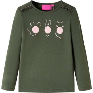 VidaXL (khaki, 92) Kids' T-shirt with Long Sleeves Children's T Shirt Tops Tee Animals VidaXL (khaki, 92) Kids' T-shirt with Long Sleeves Children's T Shirt Tops Tee Animals