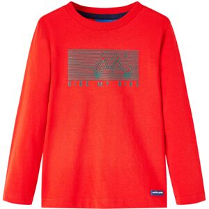 VidaXL (104) Kids' T-shirt with Long Sleeves Children's T Shirt Tops Tee Bike Print Red VidaXL (104) Kids' T-shirt with Long Sleeves Children's T Shirt Tops Tee Bike Print Red