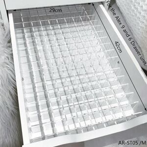 Unbranded (AR-ST05 M - 42cm) ANON DIY Drawer Divider Set For ALEX 5 And 9 Drawers,Acrylic Unbranded (AR-ST05 M - 42cm) ANON DIY Drawer Divider Set For ALEX 5 And 9 Drawers,Acrylic