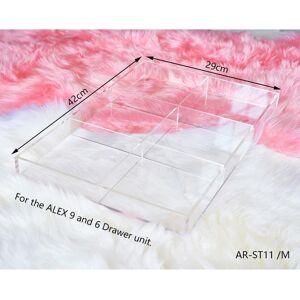Unbranded (AR-ST11 M - 42cm) ANON DIY Drawer Divider Set For ALEX 5 And 9 Drawers,Acrylic Unbranded (AR-ST11 M - 42cm) ANON DIY Drawer Divider Set For ALEX 5 And 9 Drawers,Acrylic