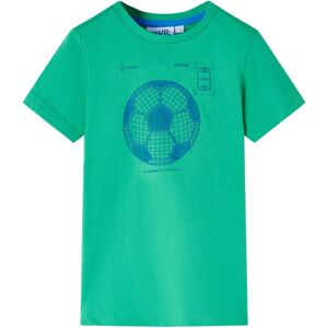 VidaXL (140) Kids' T-shirt Short Sleeves Children's T Shirt Tee Top Football Print Gree VidaXL (140) Kids' T-shirt Short Sleeves Children's T Shirt Tee Top Football Print Gree