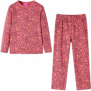 VidaXL (92) Kids' Pyjamas with Long Sleeves Sleepwear Kids' PJs Leopard Print Old Pink VidaXL (92) Kids' Pyjamas with Long Sleeves Sleepwear Kids' PJs Leopard Print Old Pink