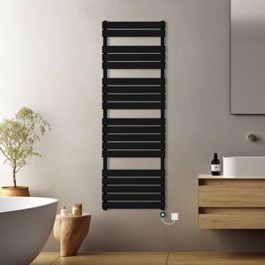 NRG (Black, 1800x600mm) Prefilled Electric Flat Panel Heated Towel Rail Radiator The NRG (Black, 1800x600mm) Prefilled Electric Flat Panel Heated Towel Rail Radiator The