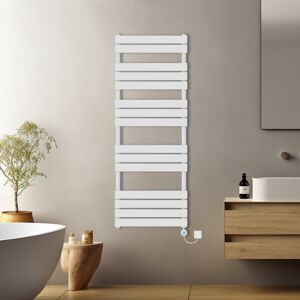 NRG (White, 1600x600mm) Prefilled Electric Flat Panel Heated Towel Rail Radiator The NRG (White, 1600x600mm) Prefilled Electric Flat Panel Heated Towel Rail Radiator The