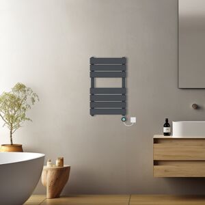 NRG (Anthracite, 650x400mm) Prefilled Electric Flat Panel Heated Towel Rail Radiator NRG (Anthracite, 650x400mm) Prefilled Electric Flat Panel Heated Towel Rail Radiator