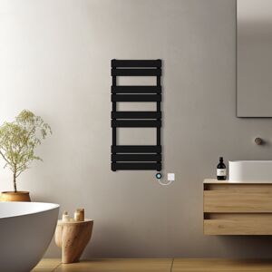 NRG (Black, 1000x450mm) Prefilled Electric Flat Panel Heated Towel Rail Radiator The NRG (Black, 1000x450mm) Prefilled Electric Flat Panel Heated Towel Rail Radiator The