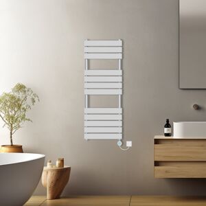 NRG (Chrome, 1200x450mm) Prefilled Electric Flat Panel Heated Towel Rail Radiator Th NRG (Chrome, 1200x450mm) Prefilled Electric Flat Panel Heated Towel Rail Radiator Th