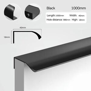 Unbranded (black-1000mm) Hidden Furniture Handles Gold Black White Kitchen Cabinet Pulls P Unbranded (black-1000mm) Hidden Furniture Handles Gold Black White Kitchen Cabinet Pulls P