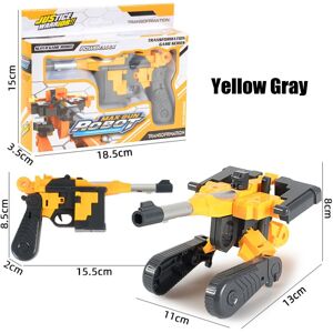 GreenZech (Yellow Gray) Children's Deformation Pistol Robot Toy Puzzle DIY Assembly Toy Ch GreenZech (Yellow Gray) Children's Deformation Pistol Robot Toy Puzzle DIY Assembly Toy Ch