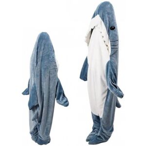 Unbranded (Blue gray, 140cm/55.12in) Hoodie Shark Blanket Super Soft Cozy Flannel Wearable Unbranded (Blue gray, 140cm/55.12in) Hoodie Shark Blanket Super Soft Cozy Flannel Wearable