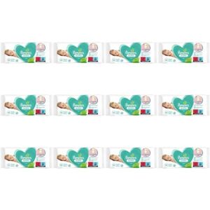 Pampers Sensitive Baby Wipes 52 Pieces (Pack of 12) Pampers Sensitive Baby Wipes 52 Pieces (Pack of 12)