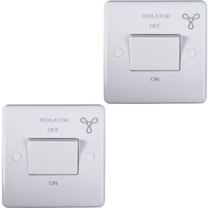 Loops 2 PACK 1 Gang 6A Extractor Fan Isolator Switch WHITE 3 Pole Shower Bathroom Loops 2 PACK 1 Gang 6A Extractor Fan Isolator Switch WHITE 3 Pole Shower Bathroom