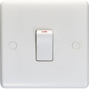 Loops 1 Gang Single 20A DP Switch - WHITE PLASTIC Wall Plate Outlet Kitchen Appliance Loops 1 Gang Single 20A DP Switch - WHITE PLASTIC Wall Plate Outlet Kitchen Appliance