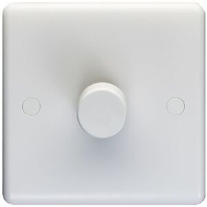 Loops 1 Gang Single 400W LED 2 Way Rotary Dimmer Switch WHITE Light Dimming Plate Loops 1 Gang Single 400W LED 2 Way Rotary Dimmer Switch WHITE Light Dimming Plate