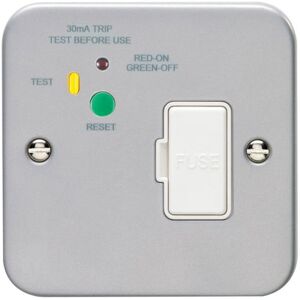 Loops 1 Gang Single 13A Unswitched Fuse Spur & 30mA Passive RCD METAL CLAD Safety Loops 1 Gang Single 13A Unswitched Fuse Spur & 30mA Passive RCD METAL CLAD Safety